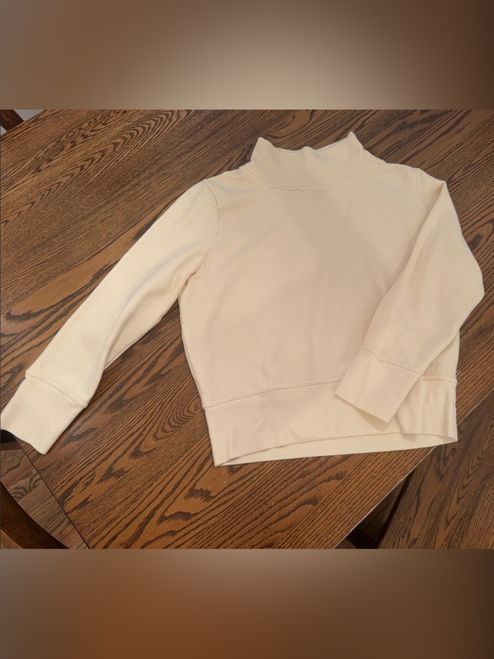 Cream Mock Neck Women’s Pullover Top